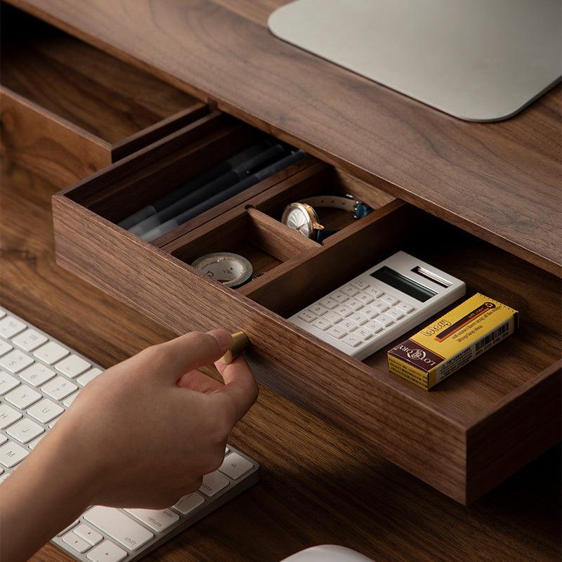 Desk Organizer with Drawer and Pen Holder - Computer Desk Raised Rack - MerMoh